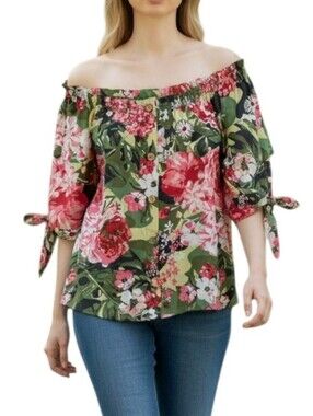 Floral Off the Shoulder Full CircleTrends Blouse